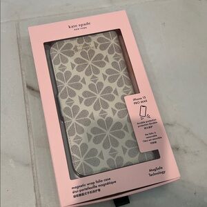Kate Spade parchment patterned iPhone 13 Pro Max Folio Case